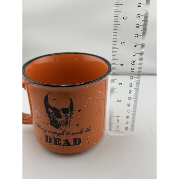 Prima Design Skull Mug "Strong Enough to Wake the Dead" Ceramic 16oz Mint - Picture 8 of 10